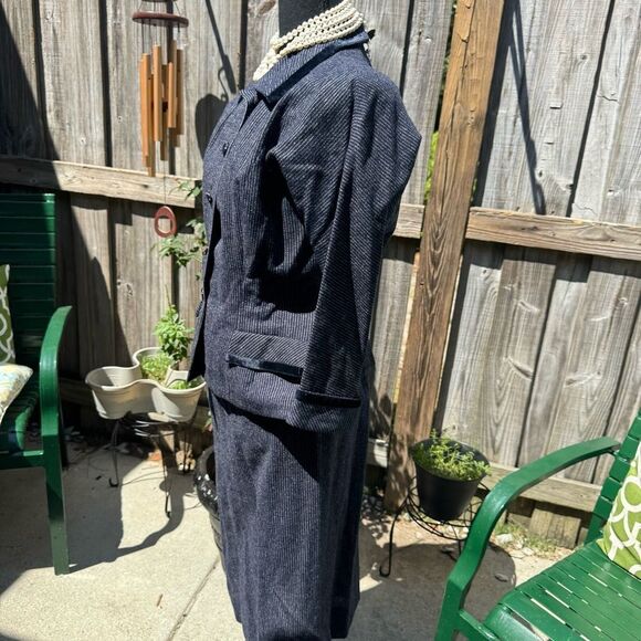 Vintage 1940-50’s R&K Classic Navy Tweed skirt Suit - Picture 4 of 7